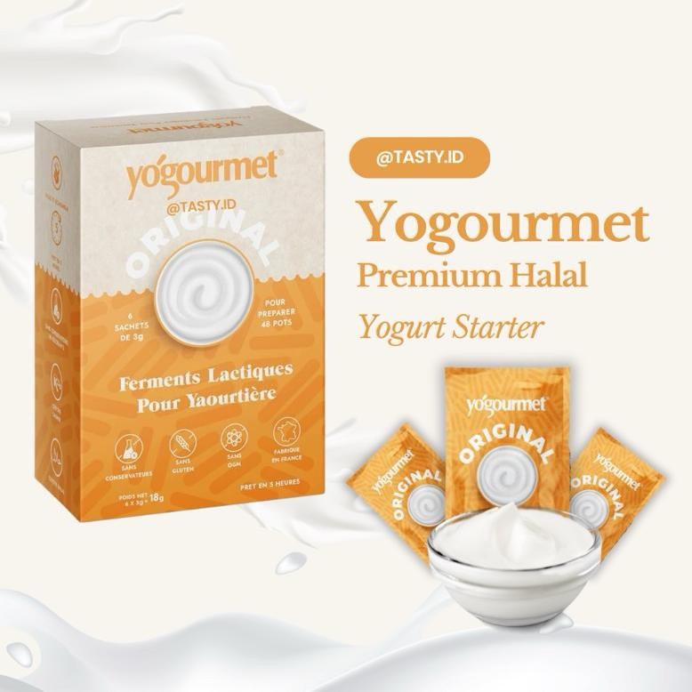 

Yogourmet Canada HALAL / Premium Yogurt Starter / Yogurt Culture / Kultur Yogurt / Bibit Yogurt / Biang Yogurt 3 Gram Sachet aSt