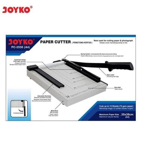 

Pemotong Kertas Paper Cutter Joyko - PC-2530/A4