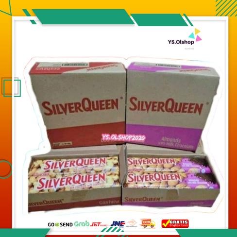 

1 BOX isi 10 Pcs Silverqueen Almond & Cashew 55 Gr x 10 Pcs aSt