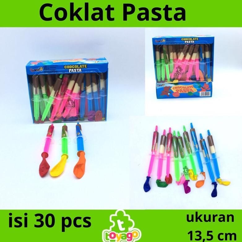 

Coklat Pasta Suntikan Balon isi 30 Pcs Grosir murah (chocolate pasta toyago toys) aSt