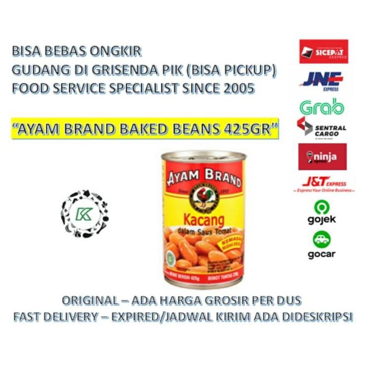 

Ayam Brand Baked Beans in Tomato Sauce / Kacang Panggang 425gr Kaleng aSt