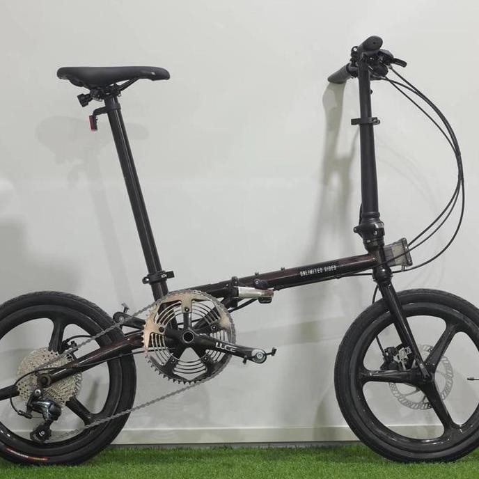 TERLARIS - sepeda lipat element troy x 10 speed black diamond velg carbon