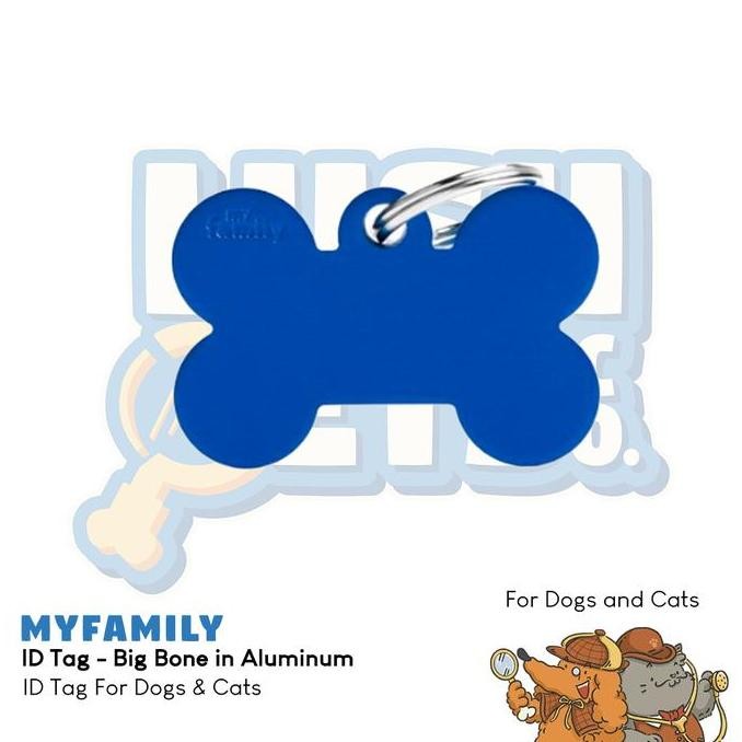 

TERLARIS - MyFamily ID Tag - Big Bone in Aluminum | Personalized Cat Dog Tag