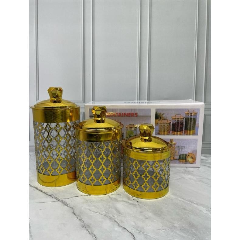 toples sultan set isi 3 (plastik) / toples lebaran / toples parsel lebaran