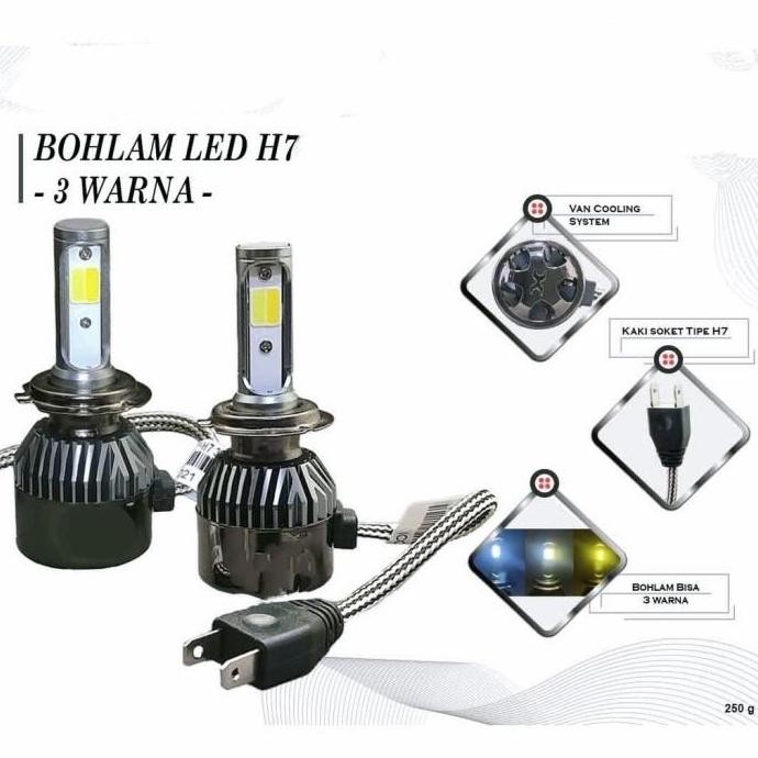 Sale Lampu Led 3 Warna Luminos X9 V9 H7 Super Terang