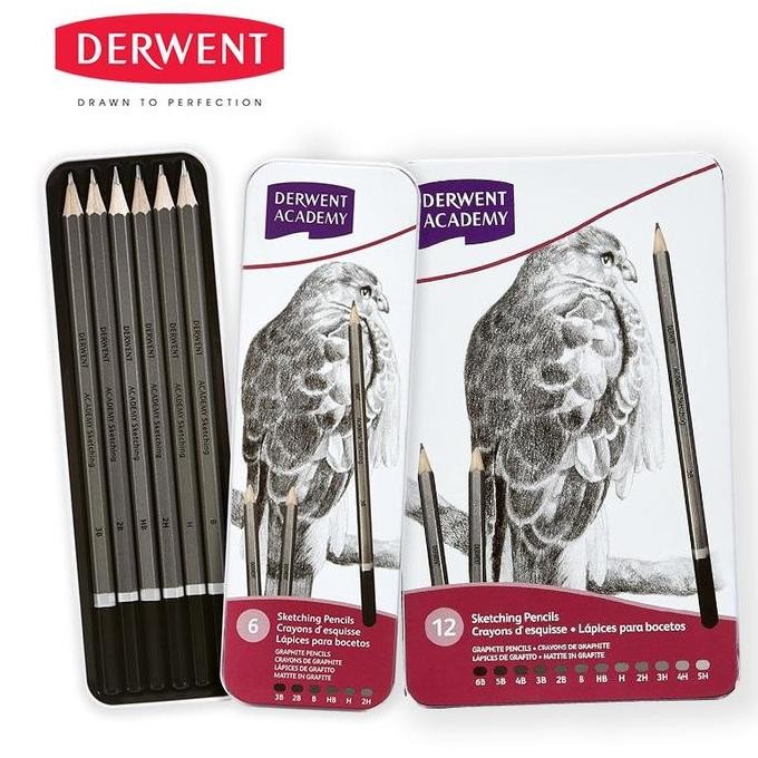 

BEBAS ONGKIR - Derwent Academy Sketching Pencil Set Metal Tin