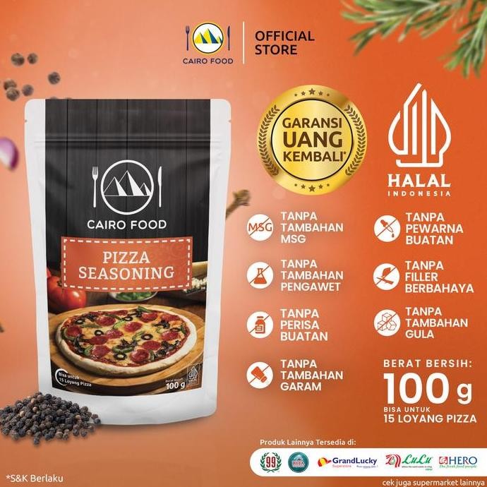 

DISKON! BUMBU PIZZA SEASONING CAIRO FOOD 100GR
