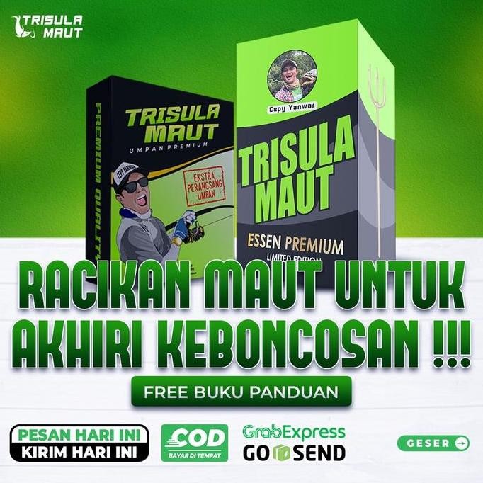 essen trisula umpan pancing ikan mas, lele, bawal, patin, nila galapung harian stok terbatas
