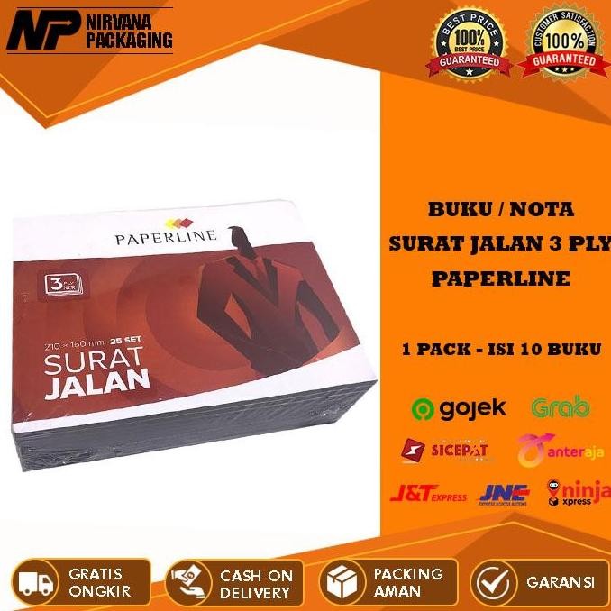 

DISKON! NOTA SURAT JALAN PAPERLINE 3 PLY | BUKU RANGKAP TIGA 1 PACK ISI 10 BUKU MERAH PUTIH