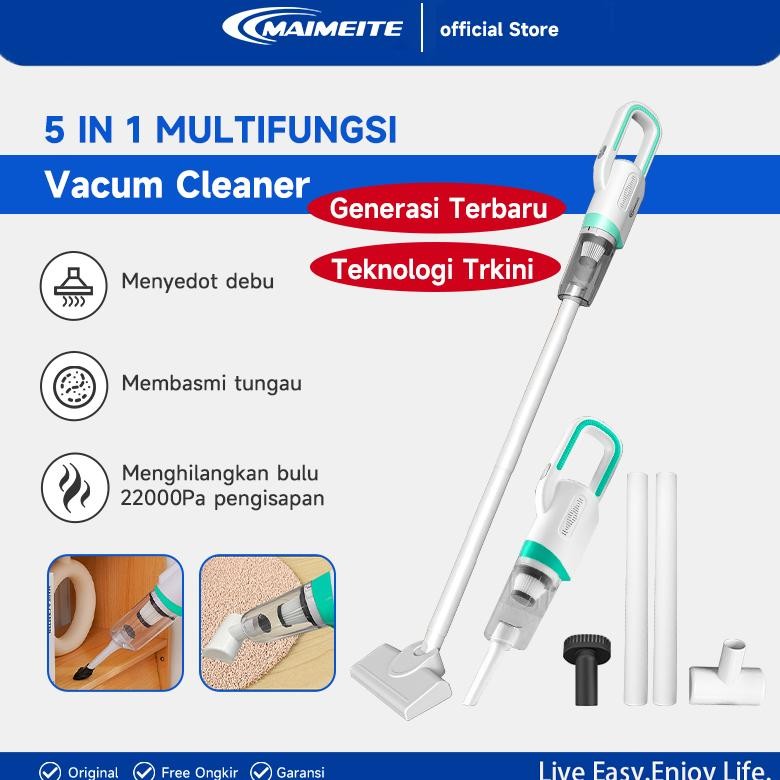 MAIMEITE Vacum Cleaner Penyedot Debu 5 IN 1Cordless Portable 20000Pa Mini Penyedot Debu