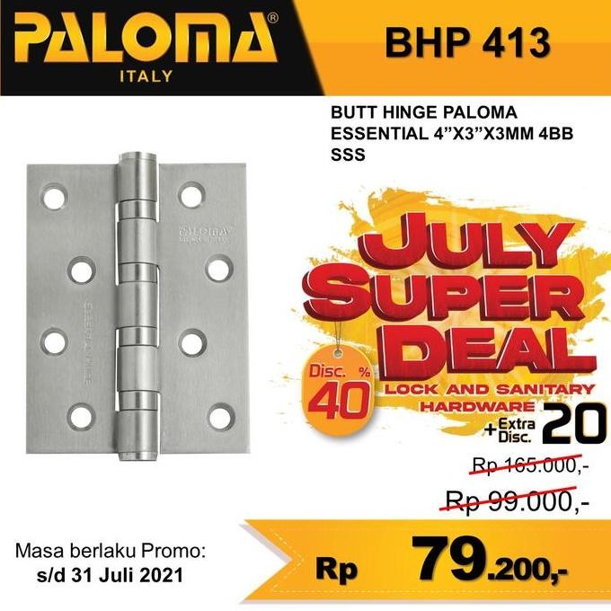 engsel pintu stainless steel paloma 4inch || bhp 413 TERBAIK