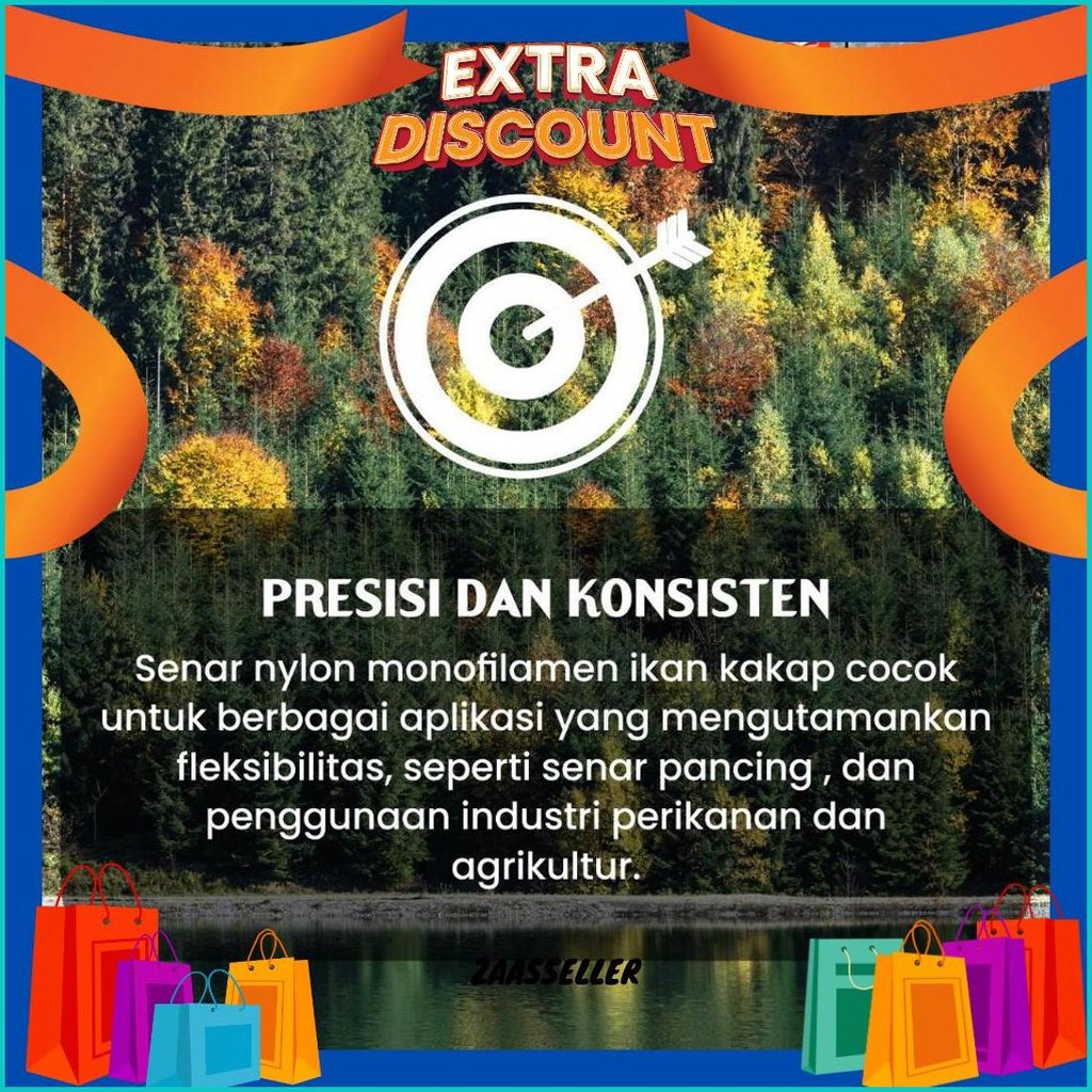 Senar Cap Ikan Kakap  Ukuran 3000 (120)  Per Roll /Tali Senar Pancing / Senar Layangan Terlaris