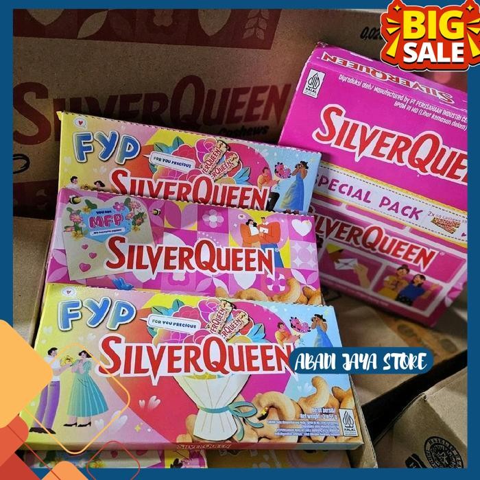 

COKELAT SILVERQUEEN PAKET ISI 2 X 58GR COKLAT SILVER QUEEN VALENTINE BY ABADI JAYA STORE
