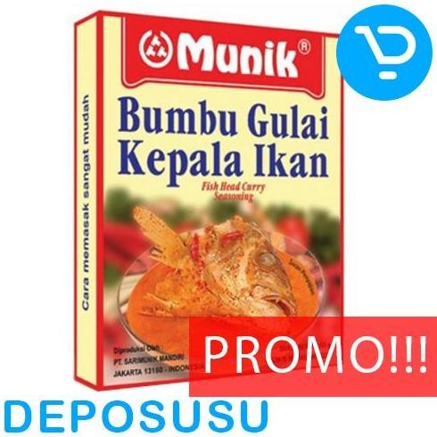 

DISKON! MUNIK BUMBU GULAI KEPALA IKAN 105G - SEASONING CURRY FISH HEAD