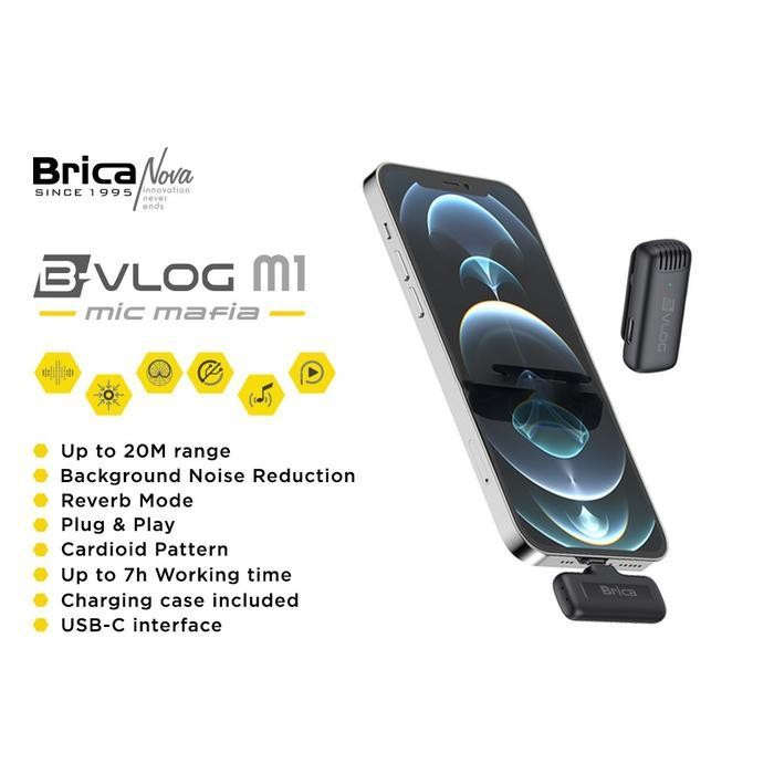 Ls Brica B-Vlog M1 Mic Mafia Wireless Microphone Bvlog M 1 Original Resmi
