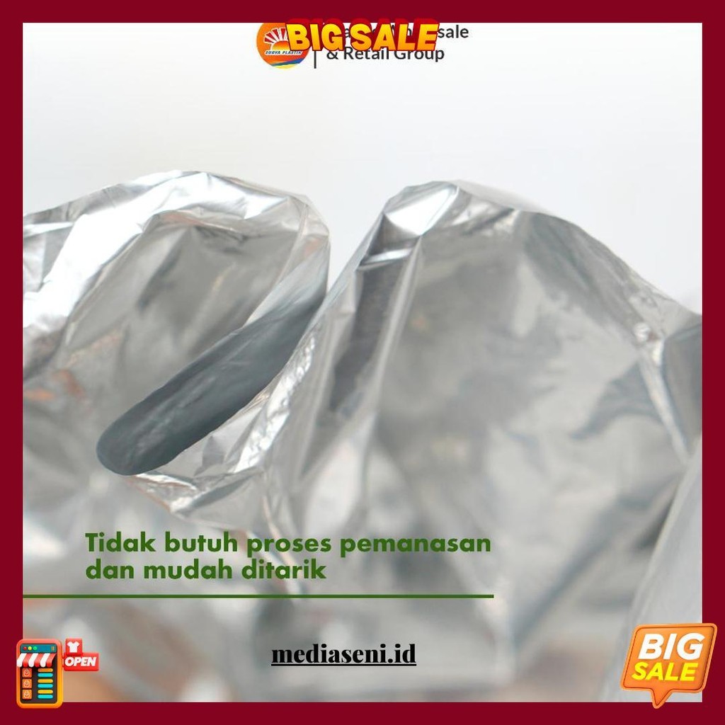 Plastik Mulsa Perak 1 Roll 8 Kg Mulsa Grenjeng Lebar 80 Cm Terlaris