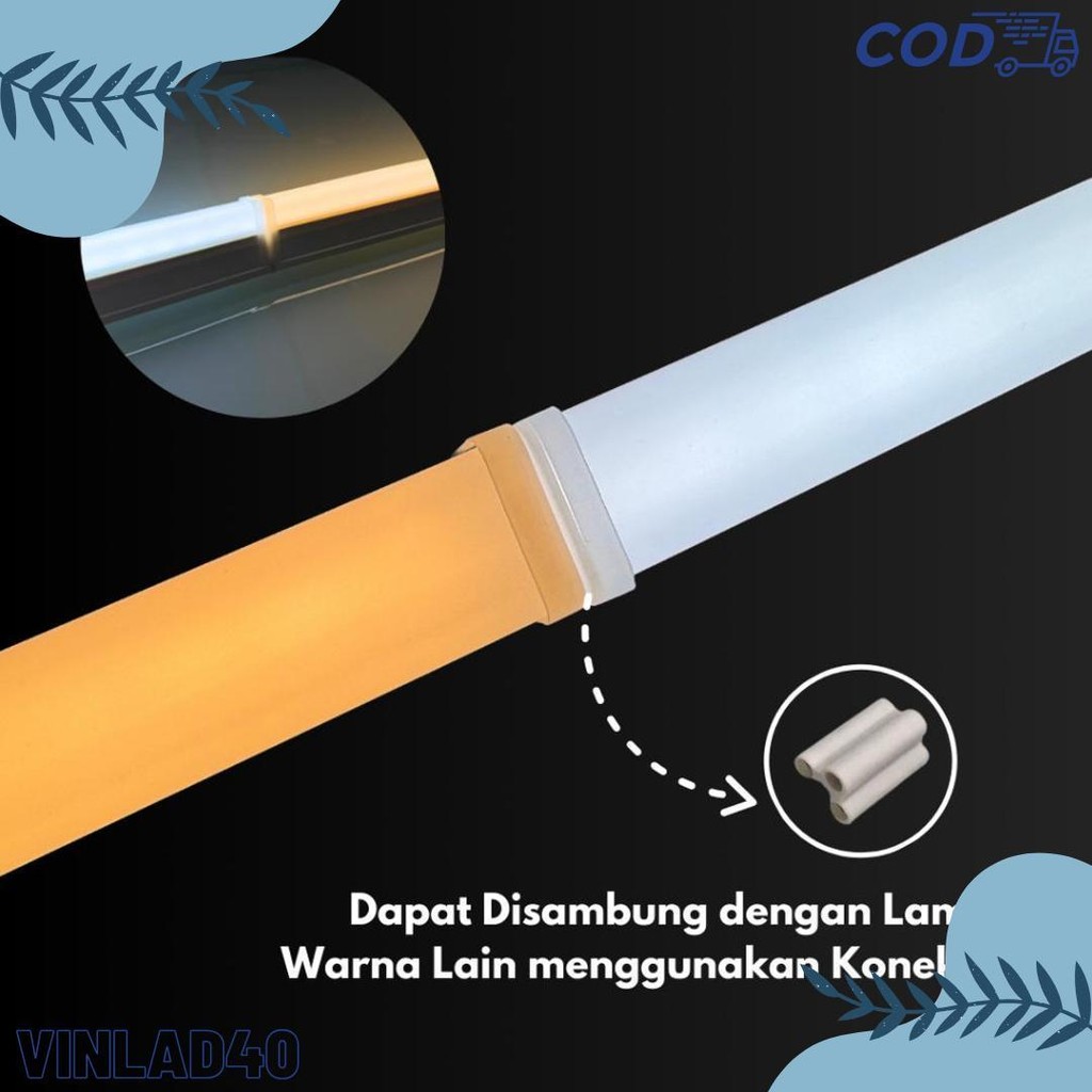 Lampu Tl5 Neon T5 Led 5/10/15/20 Watt Tube Warna Warni 30 Cm / 60 Cm / 90 Cm / 120 Cm Terlaris Produ