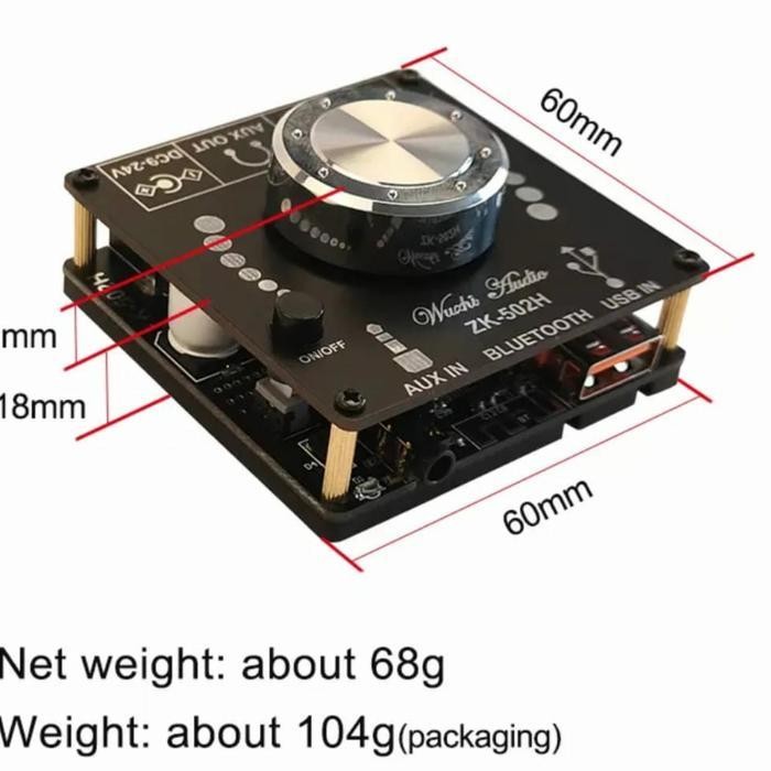 aiwa papan amplifier Bluetooth 5.0 hifi power audio 100 w stereo amp