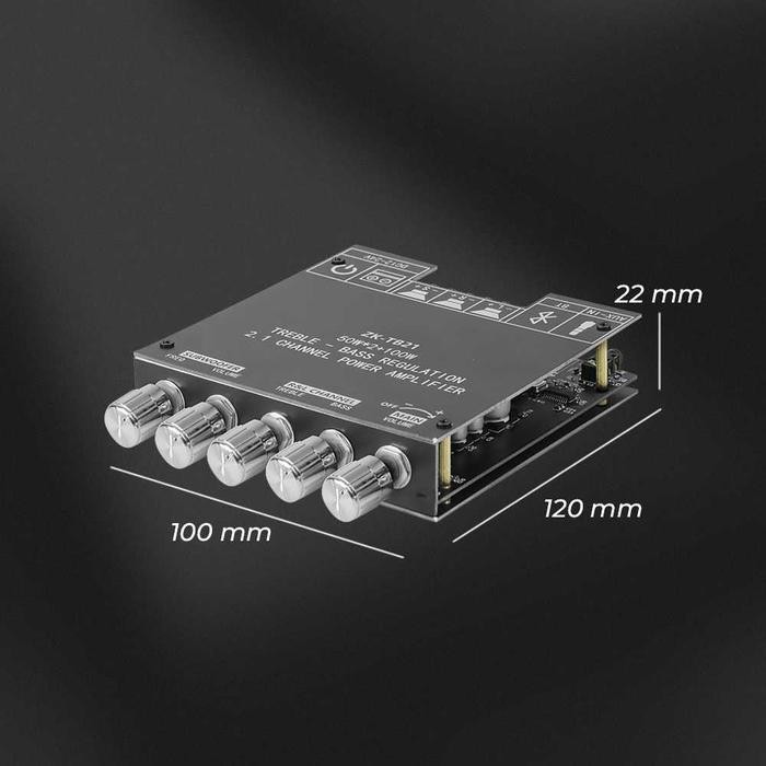 Digital Amplifier Audio Bluetooth Receiver AUX in Bass Subwoofer Balance Equaliser 200 Watt