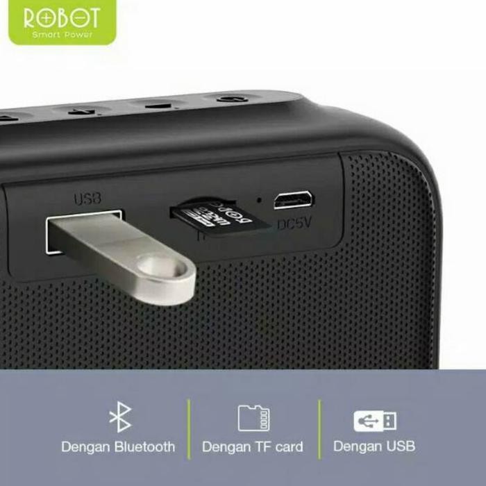 SPEAKER BLUETOOTH ROBOT RB100 MUSIC BOX WIRELESS SUPER BASS MINI