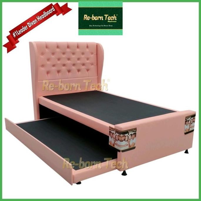 Reborn Tech Divan Dipan Sorong Tempat Tidur 2 In 1 Premium Alland 120X200 Kayu Furniture