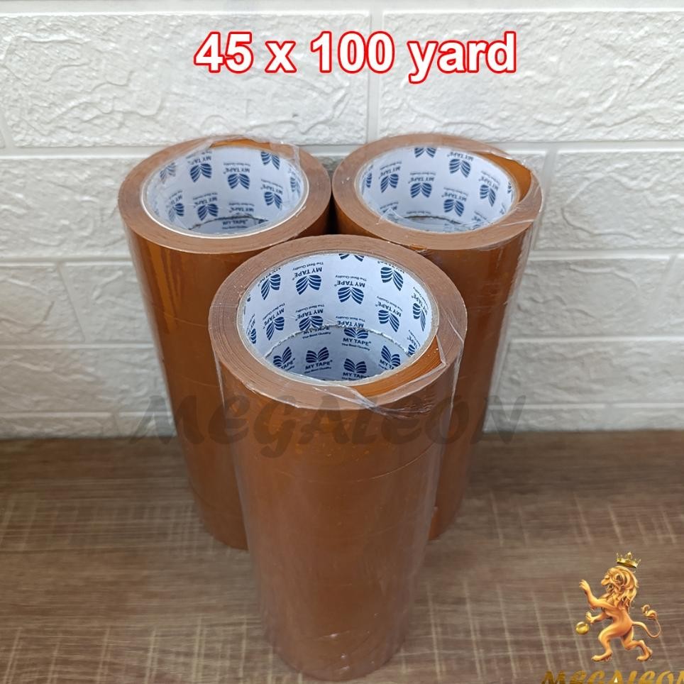 

Lakban Coklat 45Mm X 100 Yard 45 Micron Tebal Setara Daimaru Slop Isi 6