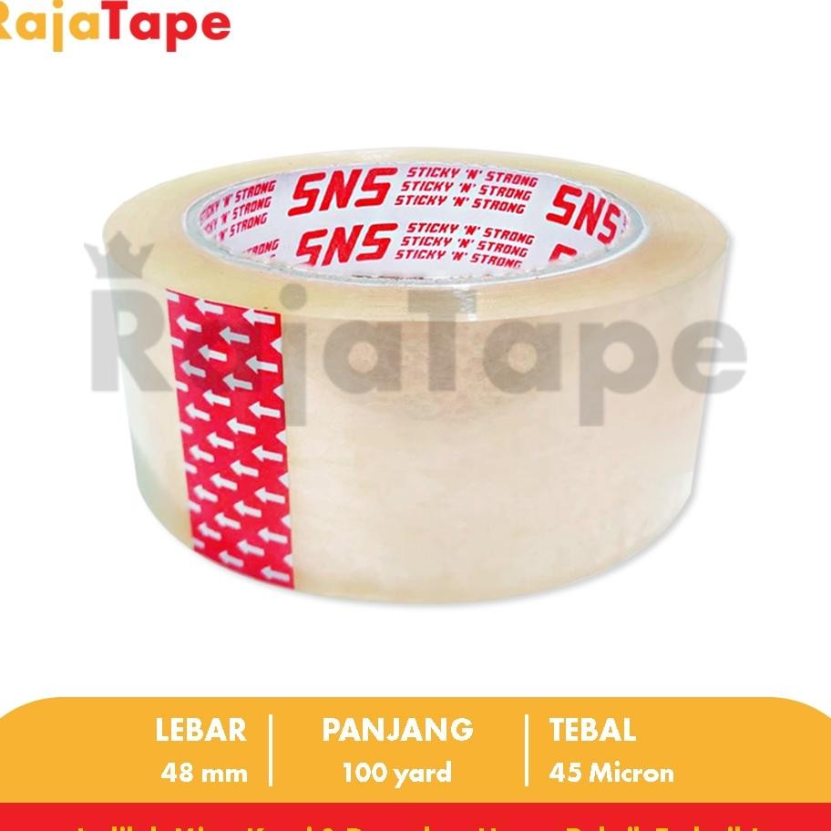 

Khusus Sameday Nt 1 Karton Lakban Bening Coklat 100 Yard X 48 Mm X 45 Mic Stiy N Strong Sns
