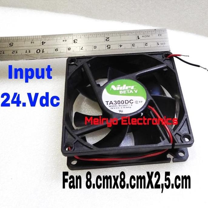 FAN. DC, ( 8 x 8 Cm - Dc= 24 V ) BARU