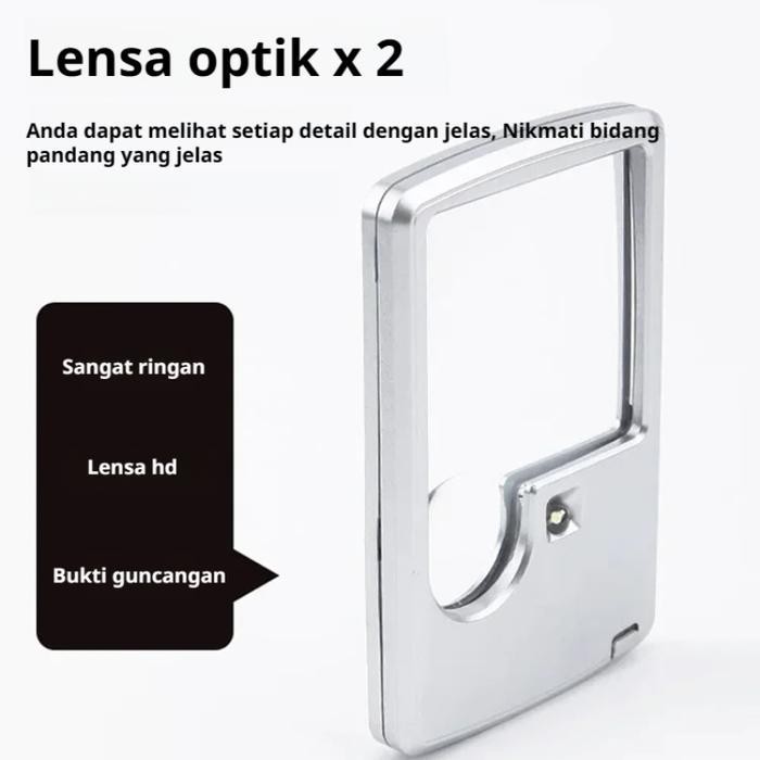 

Kartu Pembesar Led Persegi Panjang Ultra-Tipis Dengan Lensa Resin Original Dan Terpercaya