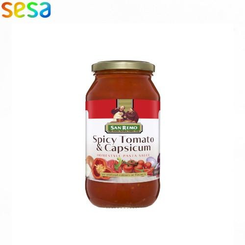 

San Remo Pasta Sauce Tomato Onion Capsicum Gr Saus Pasta