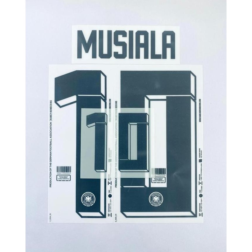 TERLARIS - Nameset Jerman 2024 Home = MUSIALA (10). Original Nameset for Jersey.