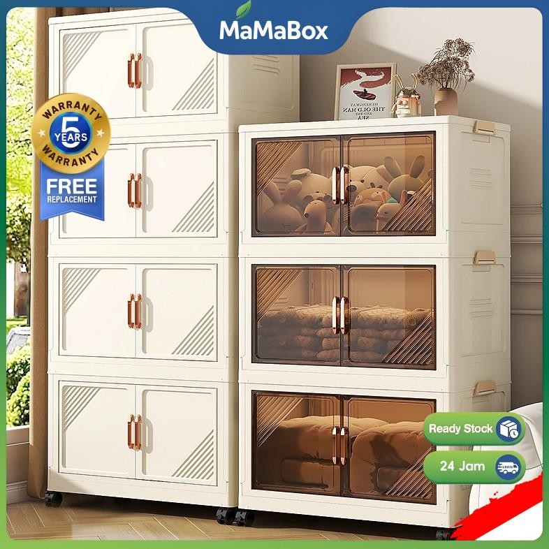 MaMaBox Laci Plastik Susun/Lemari Plastik Susun Besar/Lemari Plastik Lipat 3-5 Susun/Storage Box Org