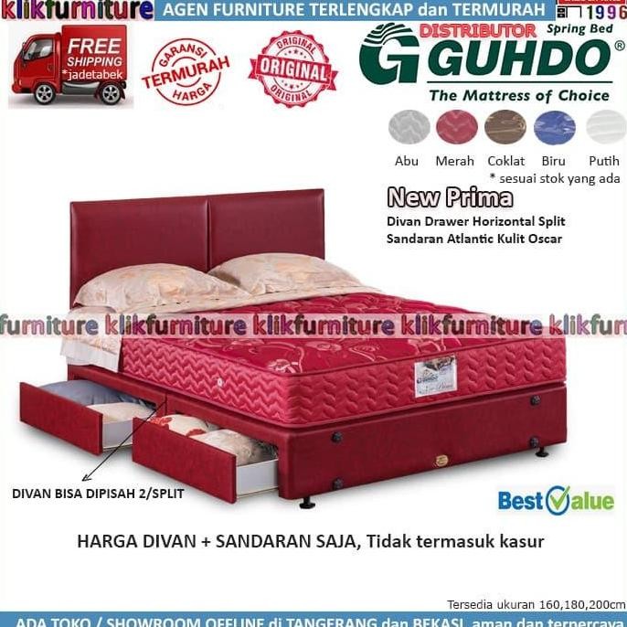 Springbed Guhdo (180X200Cm) Divan+Sandaran Drawer Horizontal Split