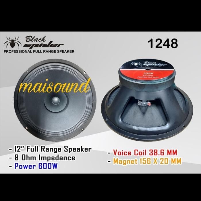 SPEAKER KOMPONEN BLACK SPIDER 1248 ORIGINAL BLACKSPIDER 1248 12 INCH