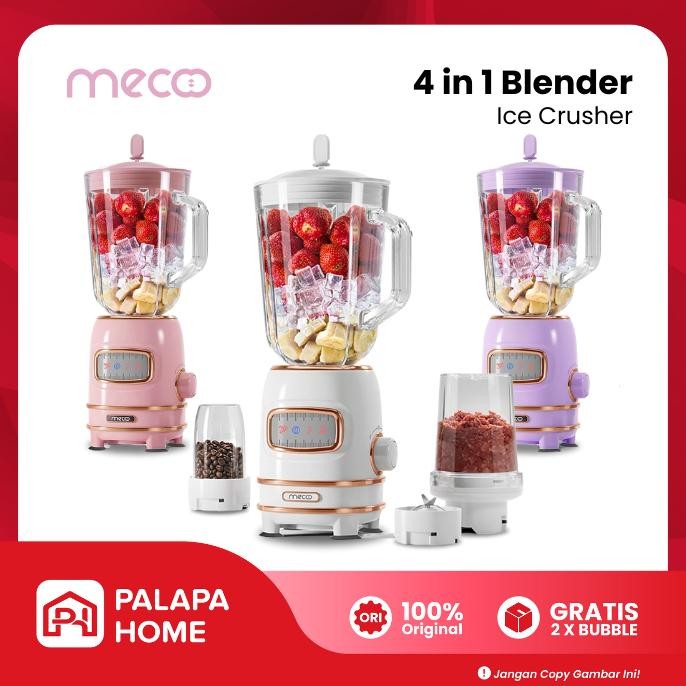 Mecoo 4 in 1 Ice Crusher Blender | Mecco Blander Chopper Juicer Dry Mill | Meco Belender Multifungsi