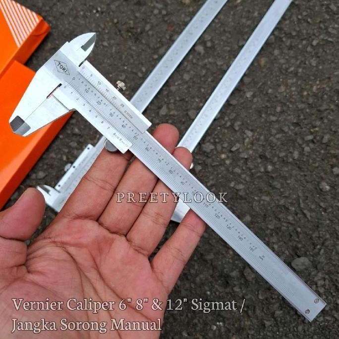 

Sigmat Manual / Jangka Sorong Toki 6 Inch 150 Mm Tingkat Akurasi 0.05