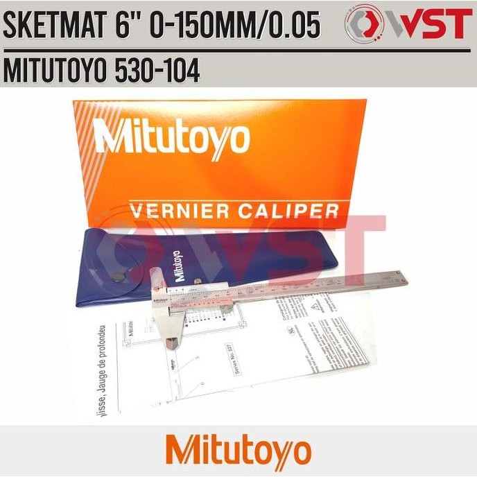 

Mitutoyo Sketmat / Jangka Sorong 6" (530-104)