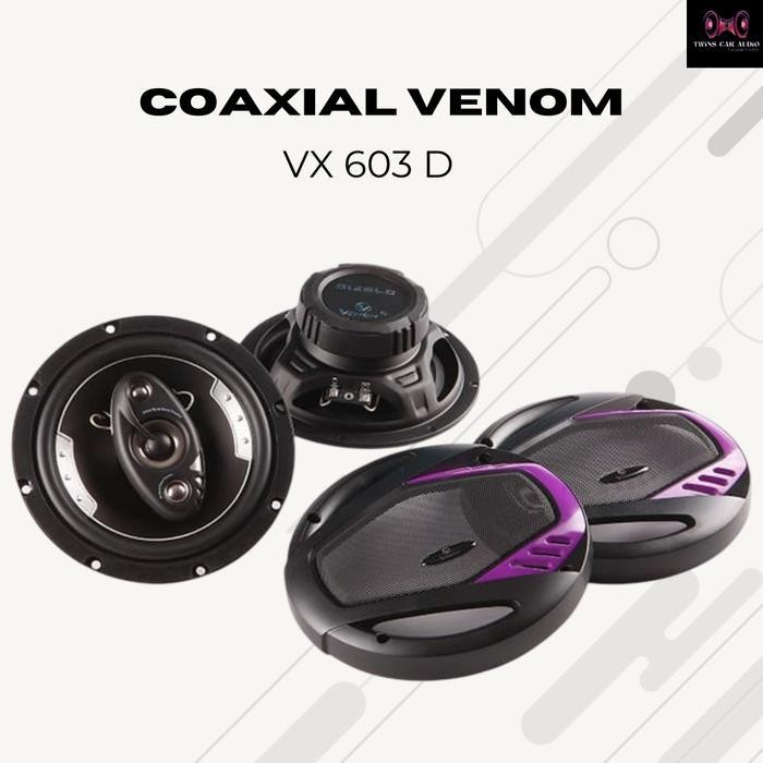 Speaker Mobil Venom VX 603 D - Desain Modern & Suara Tajam -  Solusi Audio Mobil Praktis & Powerful 