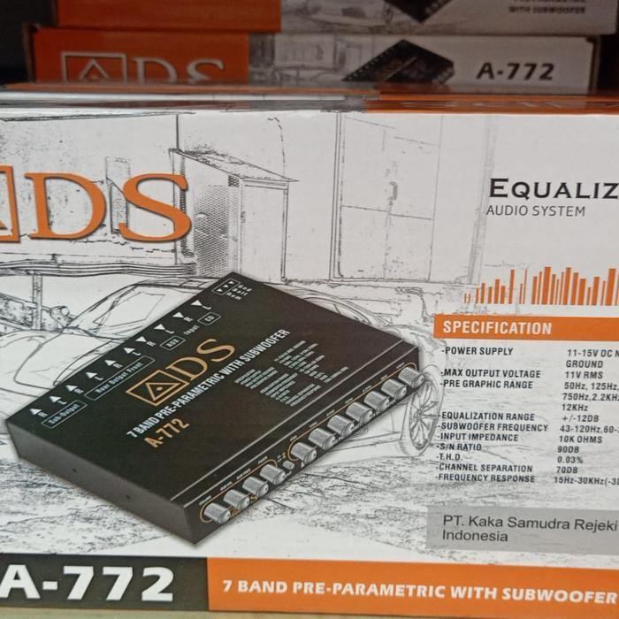 preamp Ads 772 car EQUALIZER parametrix mobil