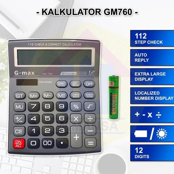 

Kalkulator Gm760 - Electronic Calculator