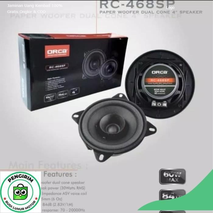 speaker mobil coaxial 4 inch ORCA