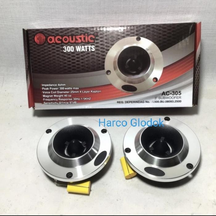 Tweeter Dome ACOUSTIC AC-305 Sepasang 3" Dome acoustic AC-305