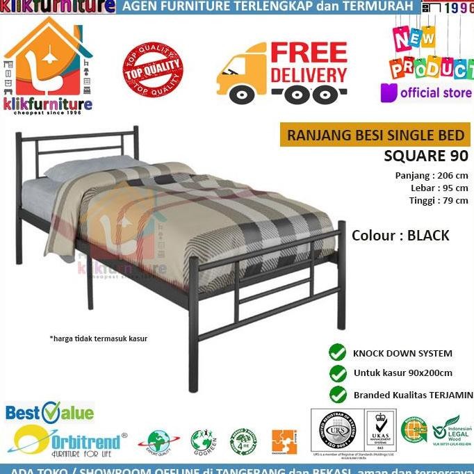 Ranjang Single Besi Square Orbitrend