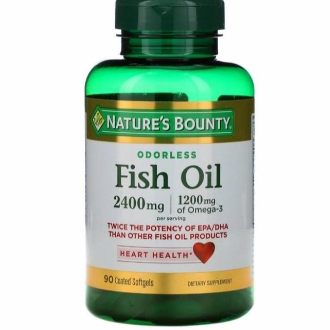 Jual nature's bounty fish oil 2400mg 1200mg omega 3 90 softgel