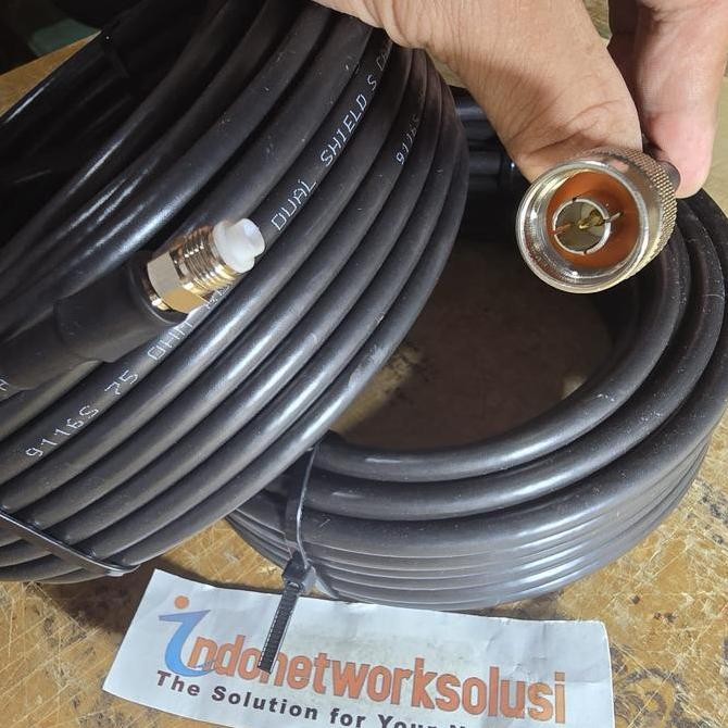 SIAP KIRIM KABEL EKSTENSI 20M ANTENA YAGI/LPDA/OMNI/GRID - COAXIAL PANJANG BERKUALITAS