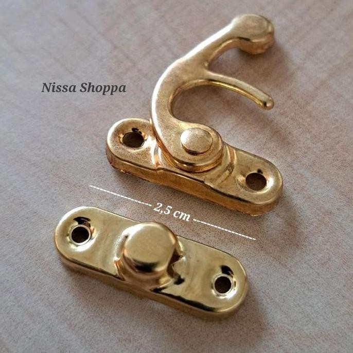 Kunci Dus / Key Hook / Kunci Kotak Perhiasan / Aksesoris Gembok Kotak Kayu Dll / Lengkap Dengan Mur 