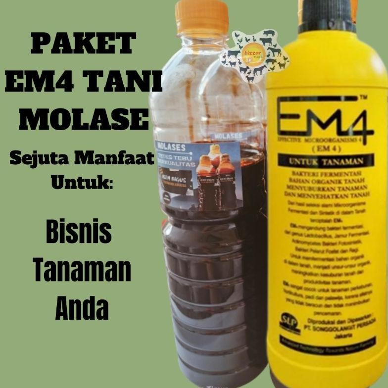 Jkm_12 Paket Molase Dan Em4 Kuning Pertanian Pupuk Kompos Penyubur Tanah Tanaman Ty69