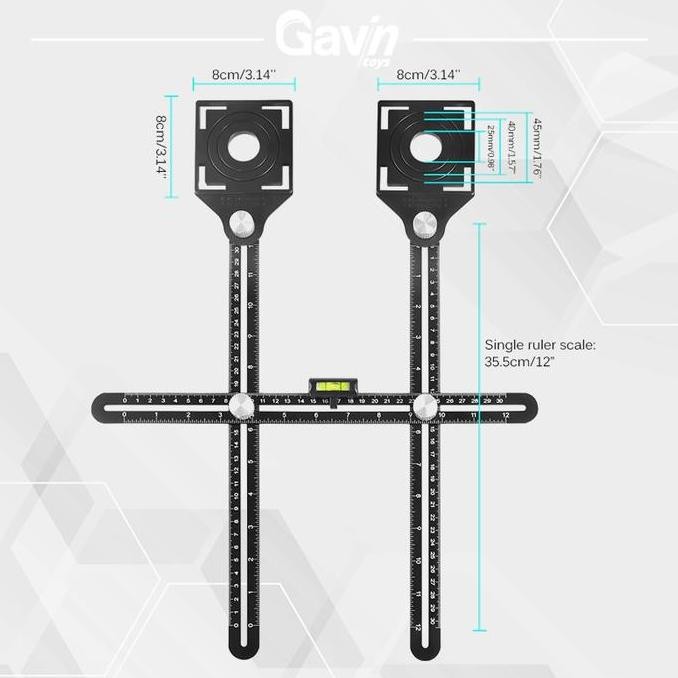 

Hole Locator Penggaris Penanda Lubang Penggaris Tukang Plumbing ES