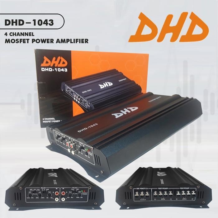 POWER AMPLIFIER DHD-1041, 1042, 1043, 1044, 1045 4 CHANNEL 2200W MAX Bass Led