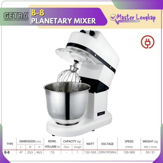 Getra Spiral Mixer DH-20A Mesin Pengocok Adonan Spiral 20 Liter